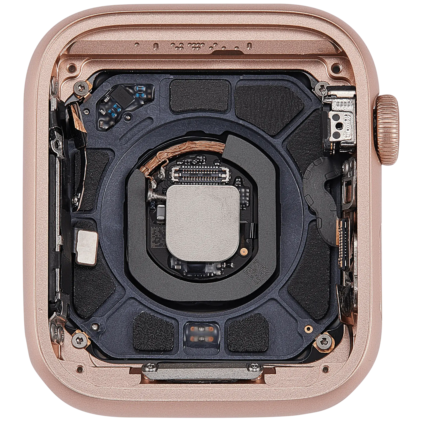 Housing Assembly Compatible For Watch Series SE 1st (44MM) (Used OEM Pull: Grade A) (Cellular Version) (Aluminum / Gold)