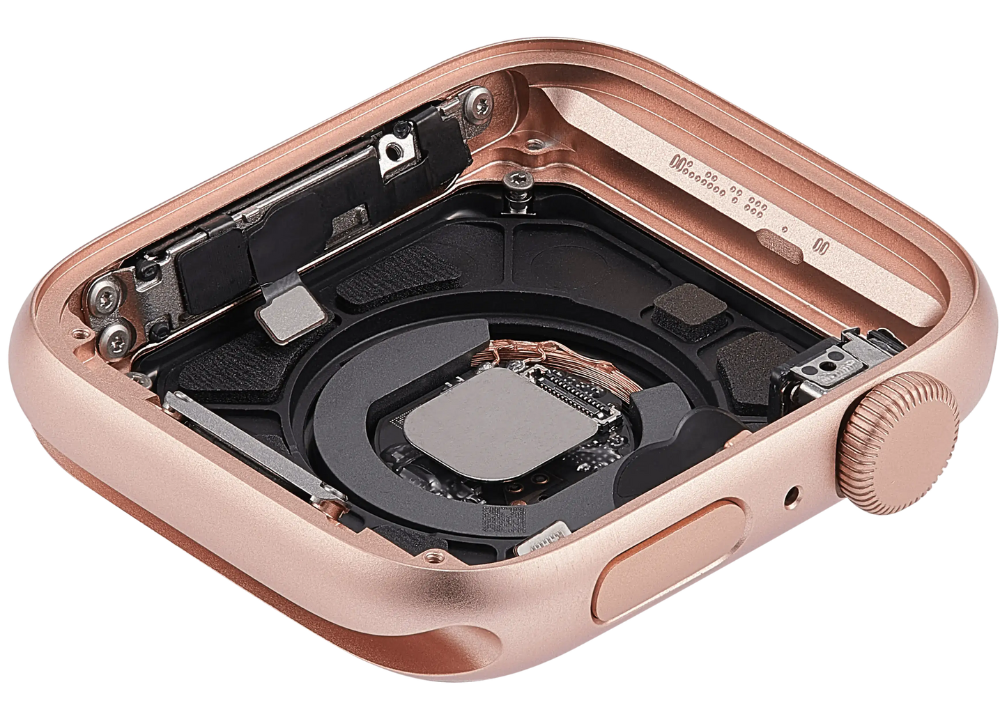 Housing Assembly Compatible For Watch Series SE 1st (44MM) (Used OEM Pull: Grade A) (GPS Version) (Aluminum / Gold)