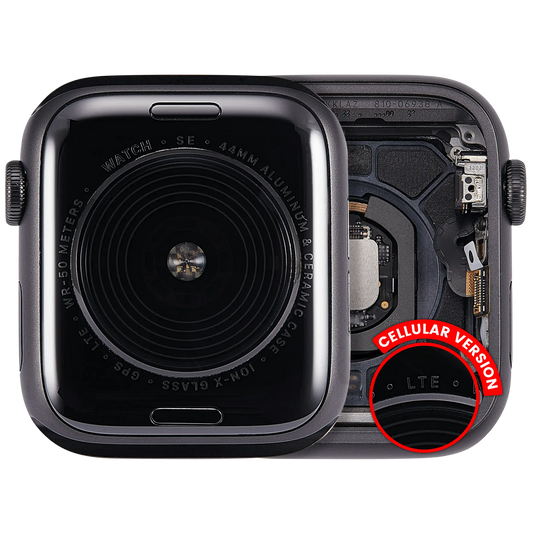 Housing Assembly Compatible For Watch Series SE 1st (44MM) (Used OEM Pull: Grade A) (Cellular Version) (Aluminum / Space Black)