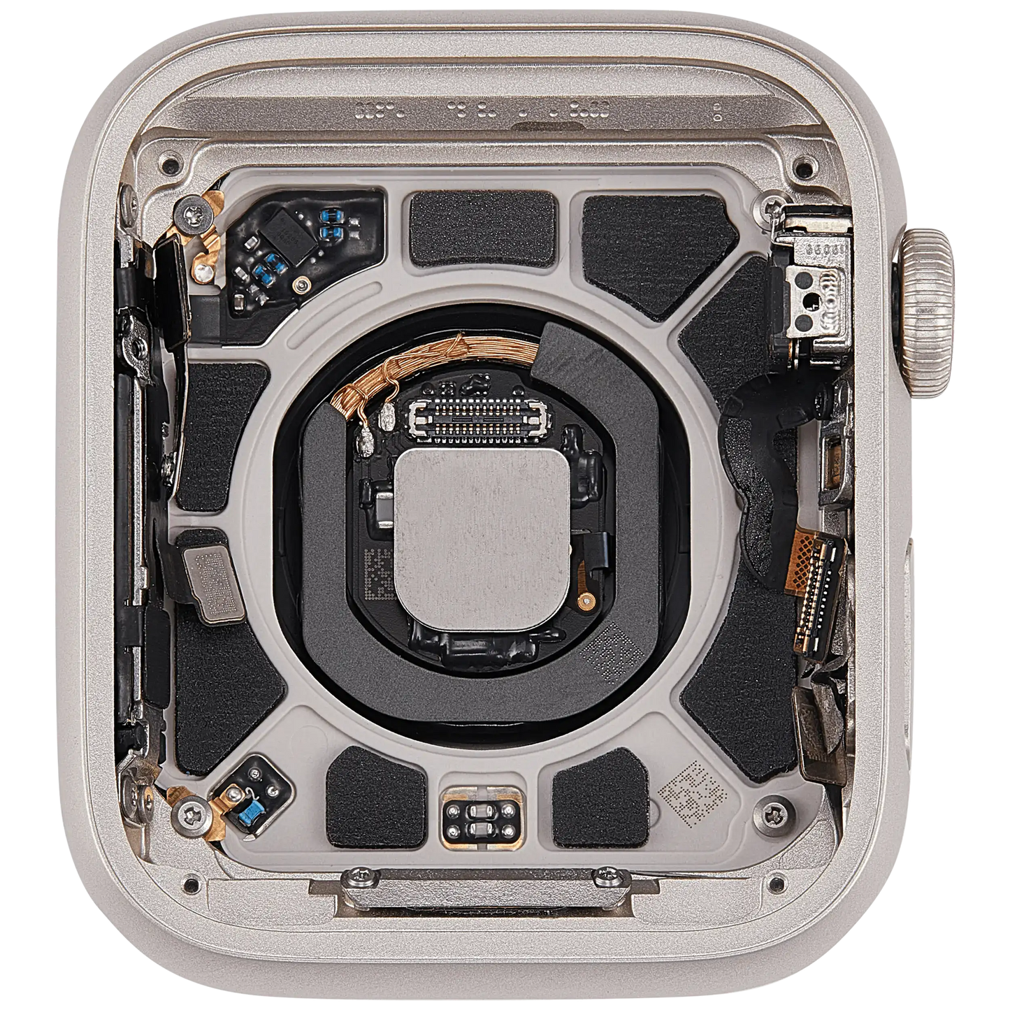 Housing Assembly Compatible For Watch Series SE 2nd (44MM) (Used OEM Pull: Grade A) (Cellular Version) (Aluminum / Starlight)