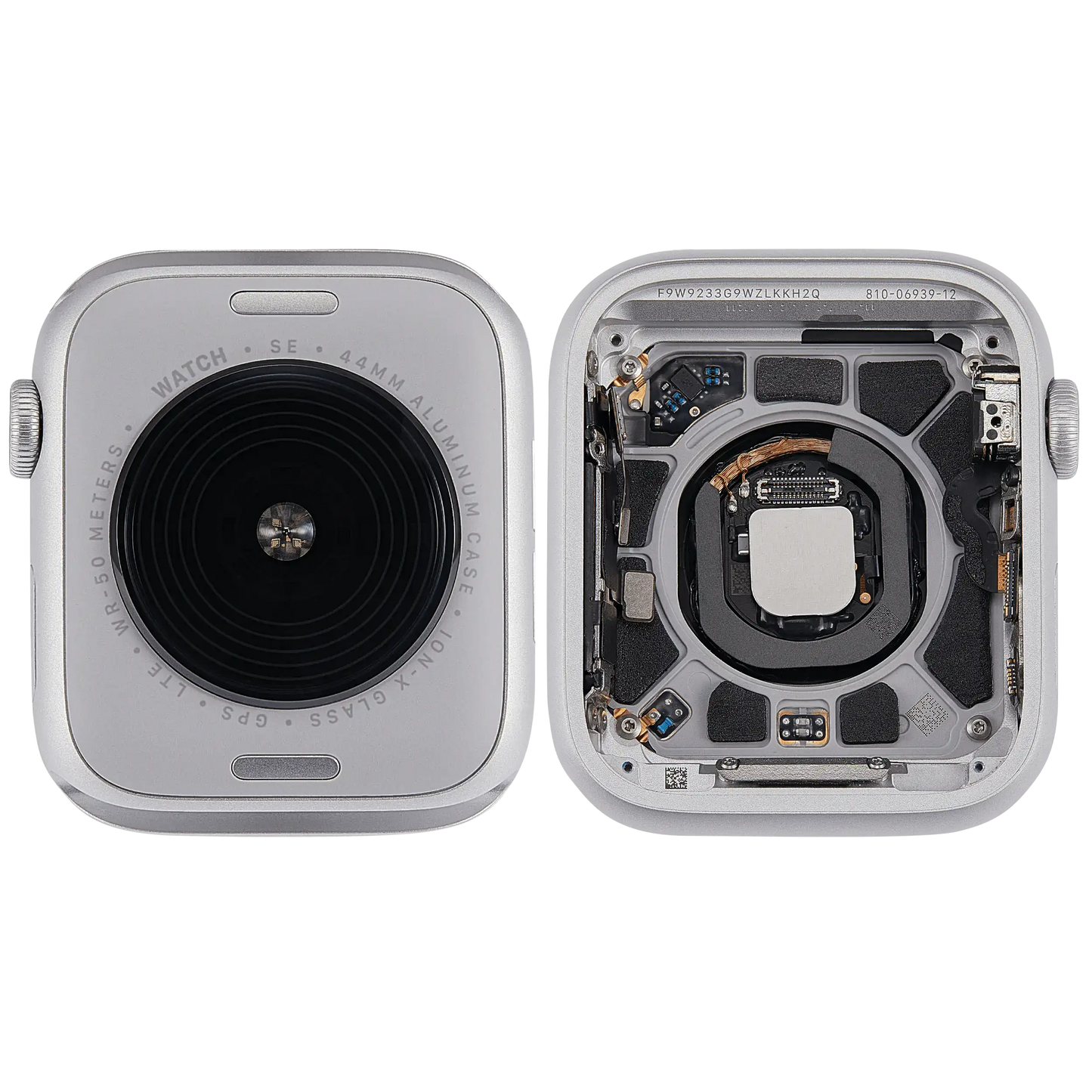 Housing Assembly Compatible For Watch Series SE 2nd (44MM) (Used OEM Pull: Grade A) (Cellular Version) (Aluminum / Silver)
