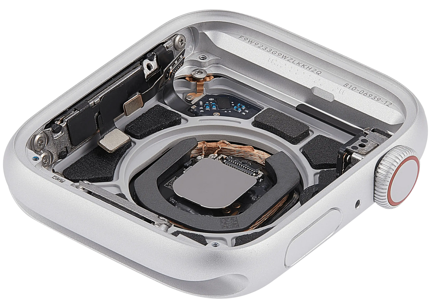 Housing Assembly Compatible For Watch Series SE 2nd (44MM) (Used OEM Pull: Grade A) (Cellular Version) (Aluminum / Silver)