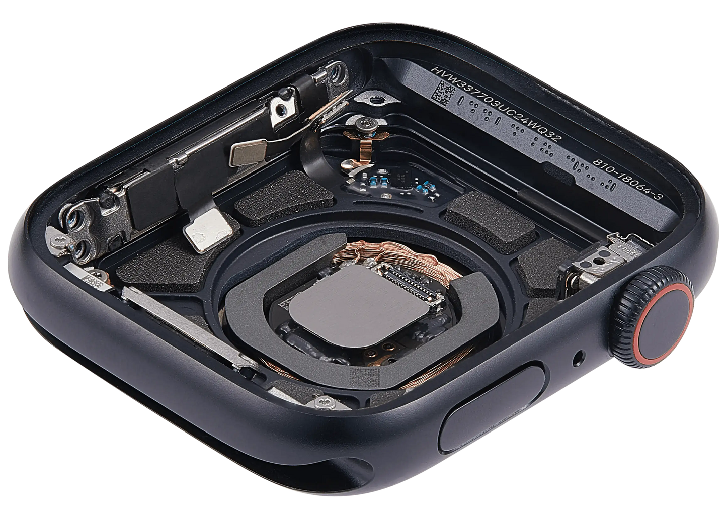 Housing Assembly Compatible For Watch Series SE 2nd (44MM) (Used OEM Pull: Grade A) (Cellular Version) (Aluminum / Midnight)