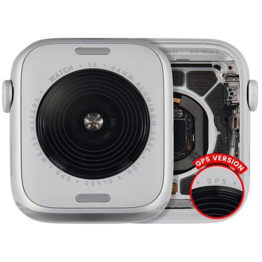 Housing Assembly Compatible For Watch Series SE 2nd (44MM) (Used OEM Pull: Grade A) (GPS Version) (Aluminum / Silver)