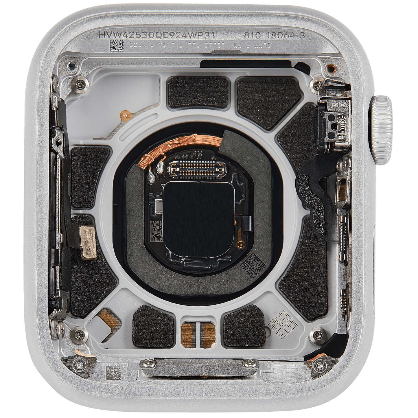 Housing Assembly Compatible For Watch Series SE 2nd (44MM) (Used OEM Pull: Grade A) (GPS Version) (Aluminum / Silver)