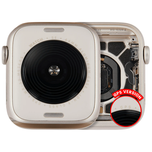 Housing Assembly Compatible For Watch Series SE 2nd (44MM) (Used OEM Pull: Grade A) (GPS Version) (Aluminum / Starlight)