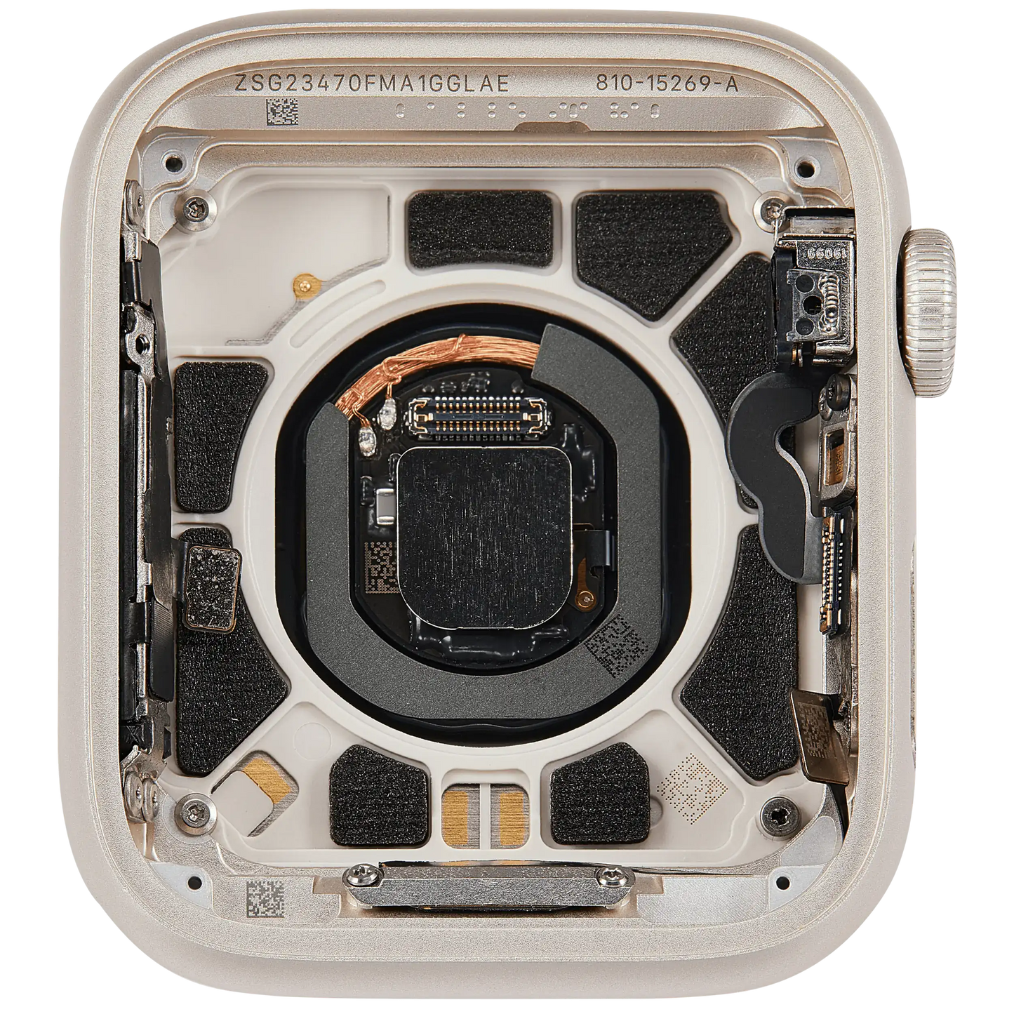Housing Assembly Compatible For Watch Series SE 2nd (44MM) (Used OEM Pull: Grade A) (GPS Version) (Aluminum / Starlight)