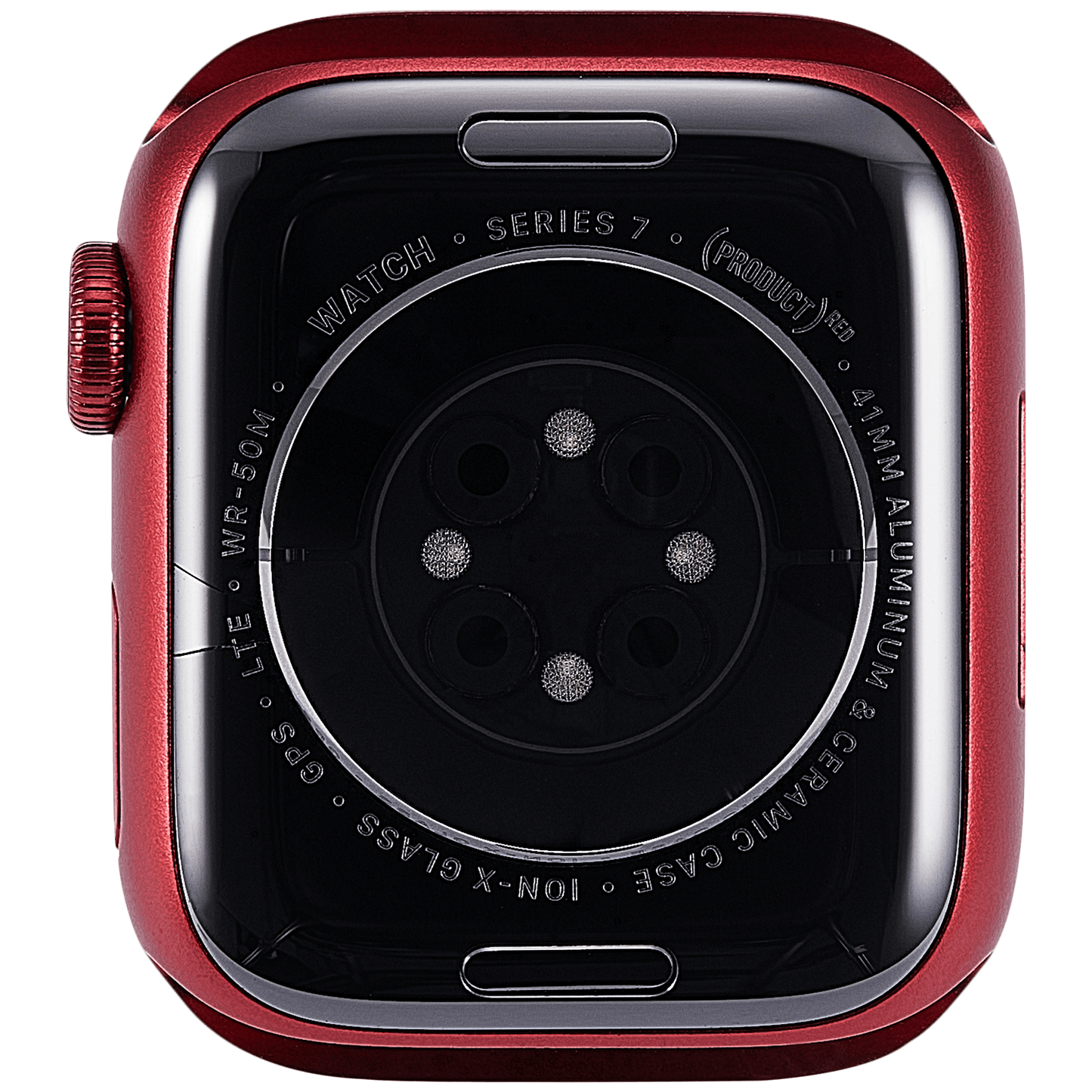 Housing Assembly Compatible For Watch Series 7 (41MM) (Used OEM Pull: Grade A) (Cellular Version) (Aluminum / Red)