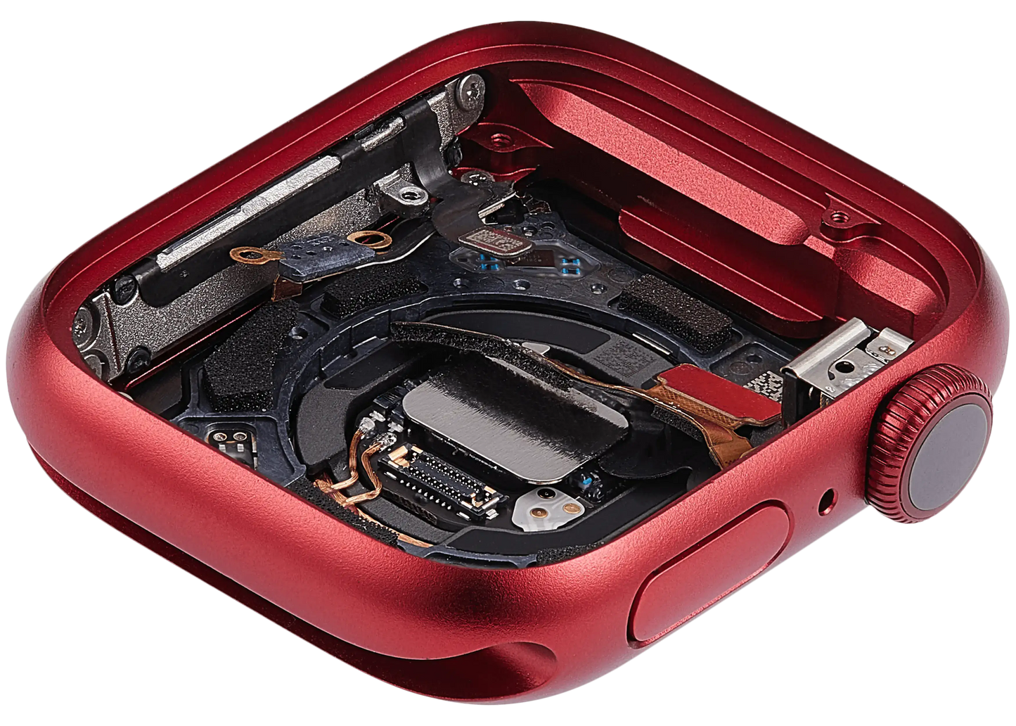 Housing Assembly Compatible For Watch Series 7 (41MM) (Used OEM Pull: Grade A) (Cellular Version) (Aluminum / Red)