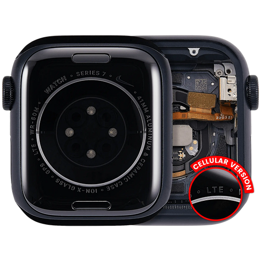 Housing Assembly Compatible For Watch Series 7 (41MM) (Used OEM Pull: Grade A) (Cellular Version) (Aluminum / Space Black)