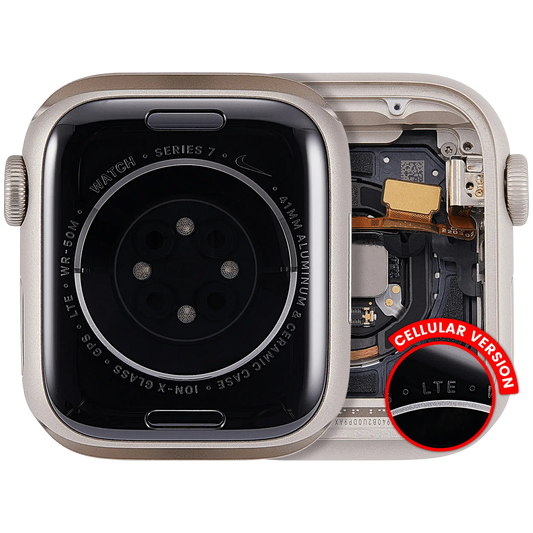 Housing Assembly Compatible For Watch Series 7 (41MM) (Used OEM Pull: Grade A) (Cellular Version) (Aluminum / Starlight)
