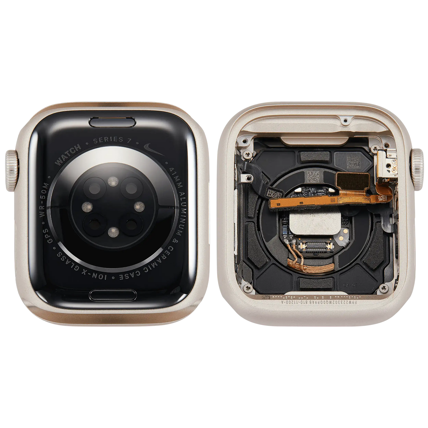Housing Assembly Compatible For Watch Series 7 (41MM) (Used OEM Pull: Grade A) (GPS Version) (Aluminum / Starlight)