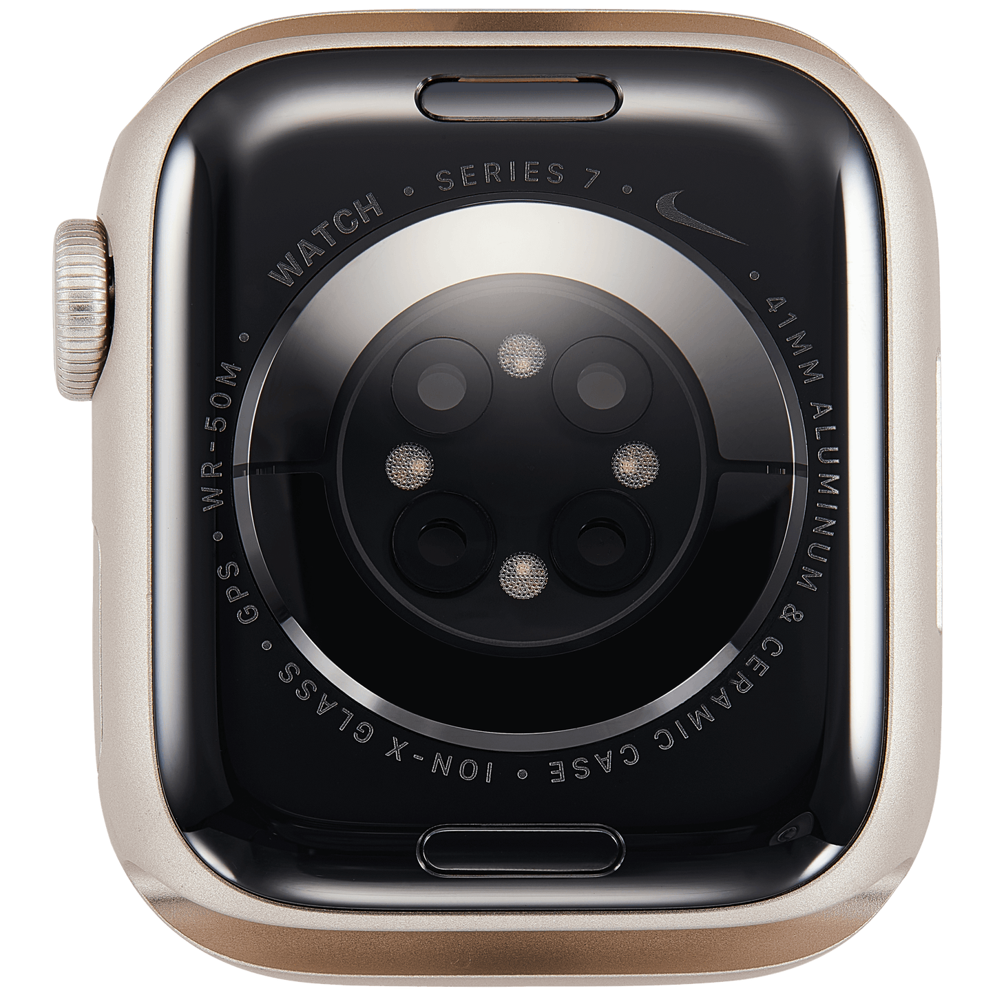 Housing Assembly Compatible For Watch Series 7 (41MM) (Used OEM Pull: Grade A) (GPS Version) (Aluminum / Starlight)