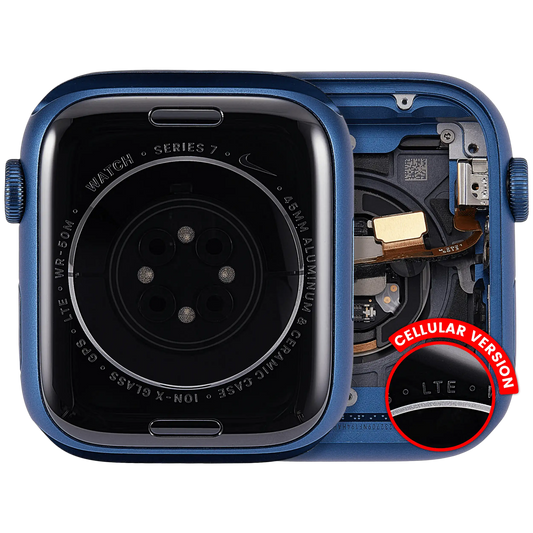 Housing Assembly Compatible For Watch Series 7 (45MM) (Used OEM Pull: Grade A) (Cellular Version) (Aluminum / Blue)