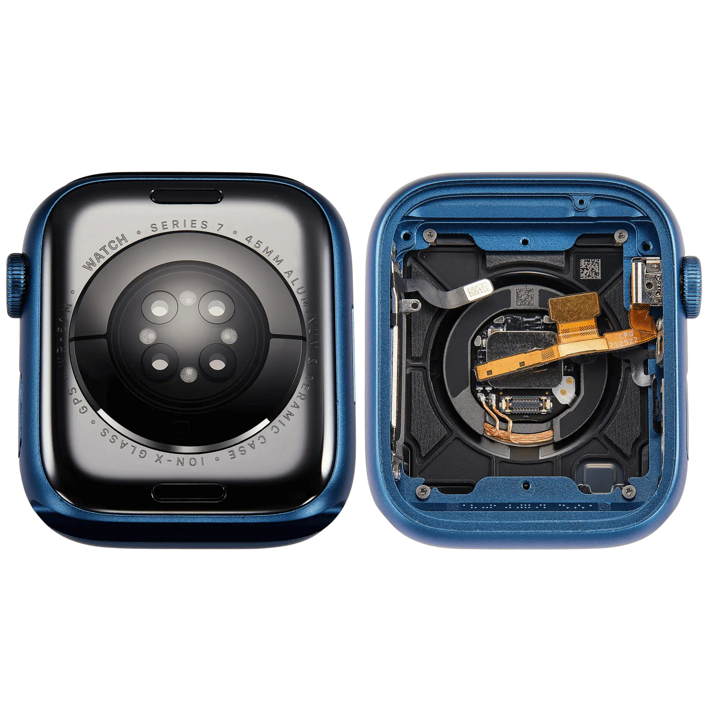 Housing Assembly Compatible For Watch Series 7 (45MM) (Used OEM Pull: Grade A) (GPS Version) (Aluminum / Blue)