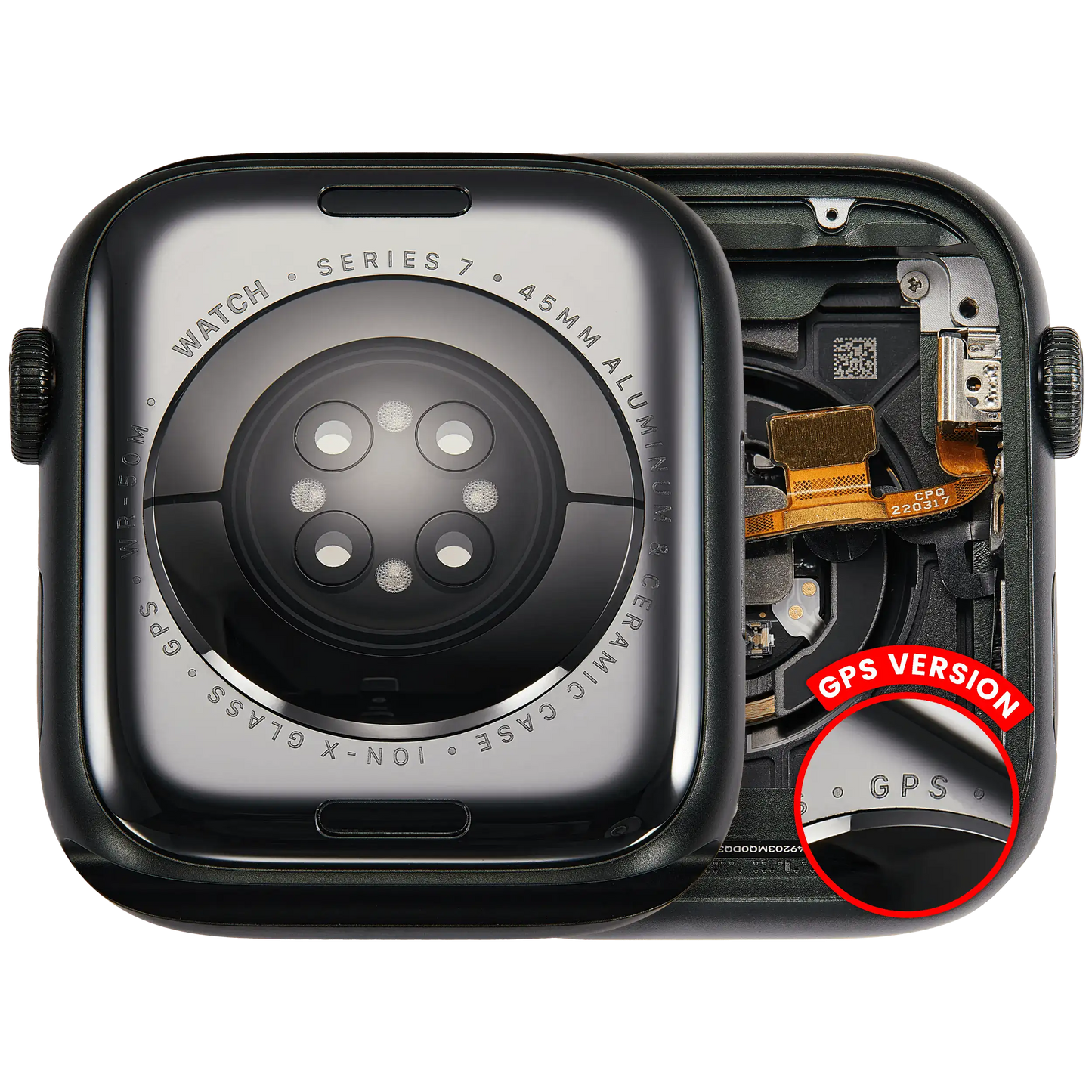 Housing Assembly Compatible For Watch Series 7 (45MM) (Used OEM Pull: Grade A) (GPS Version) (Aluminum / Green)