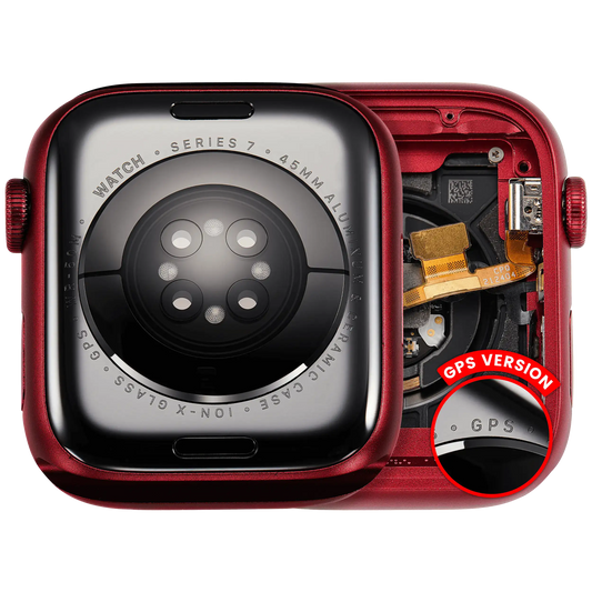 Housing Assembly Compatible For Watch Series 7 (45MM) (Used OEM Pull: Grade A) (GPS Version) (Aluminum / Red)