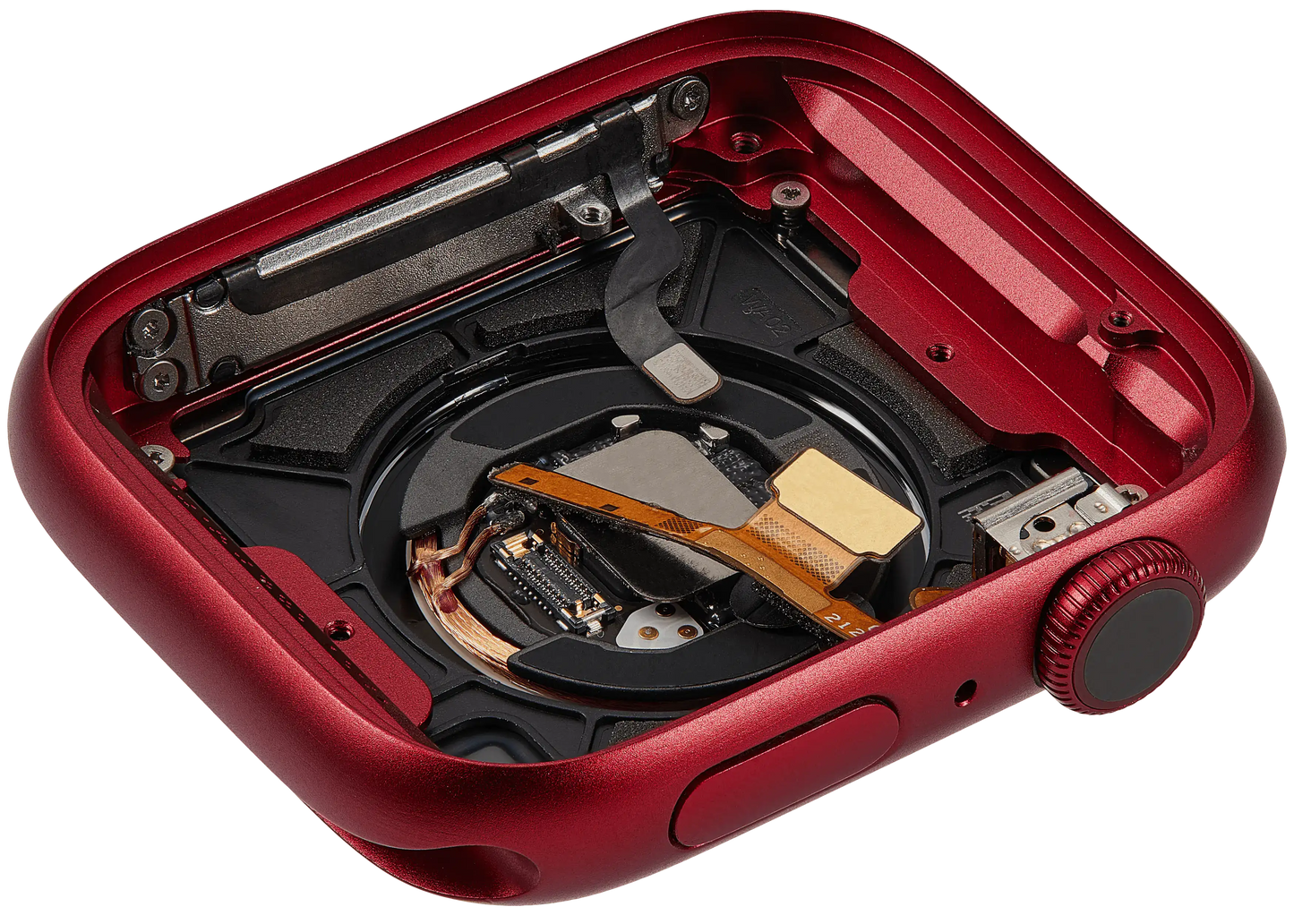 Housing Assembly Compatible For Watch Series 7 (45MM) (Used OEM Pull: Grade A) (GPS Version) (Aluminum / Red)