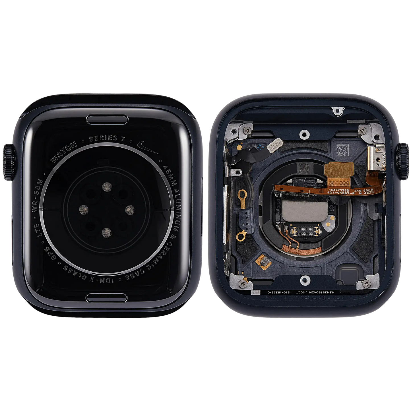 Housing Assembly Compatible For Watch Series 7 (45MM) (Used OEM Pull: Grade A) (Cellular Version) (Aluminum / Space Black)
