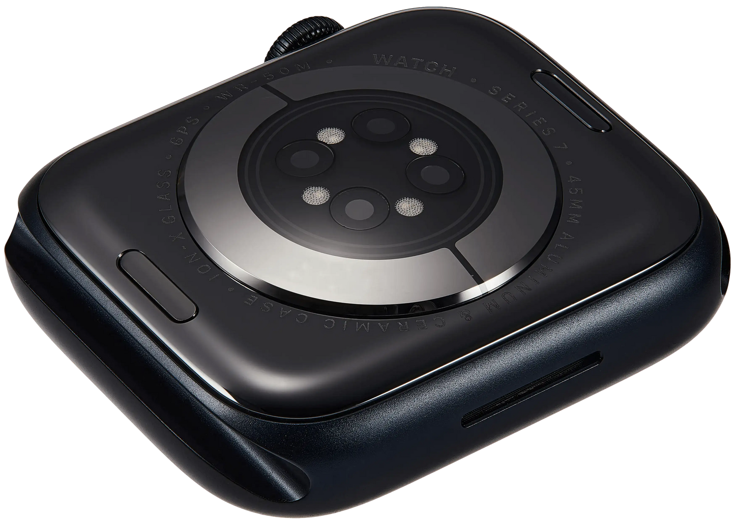 Housing Assembly Compatible For Watch Series 7 (45MM) (Used OEM Pull: Grade A) (GPS Version) (Aluminum / Space Black)
