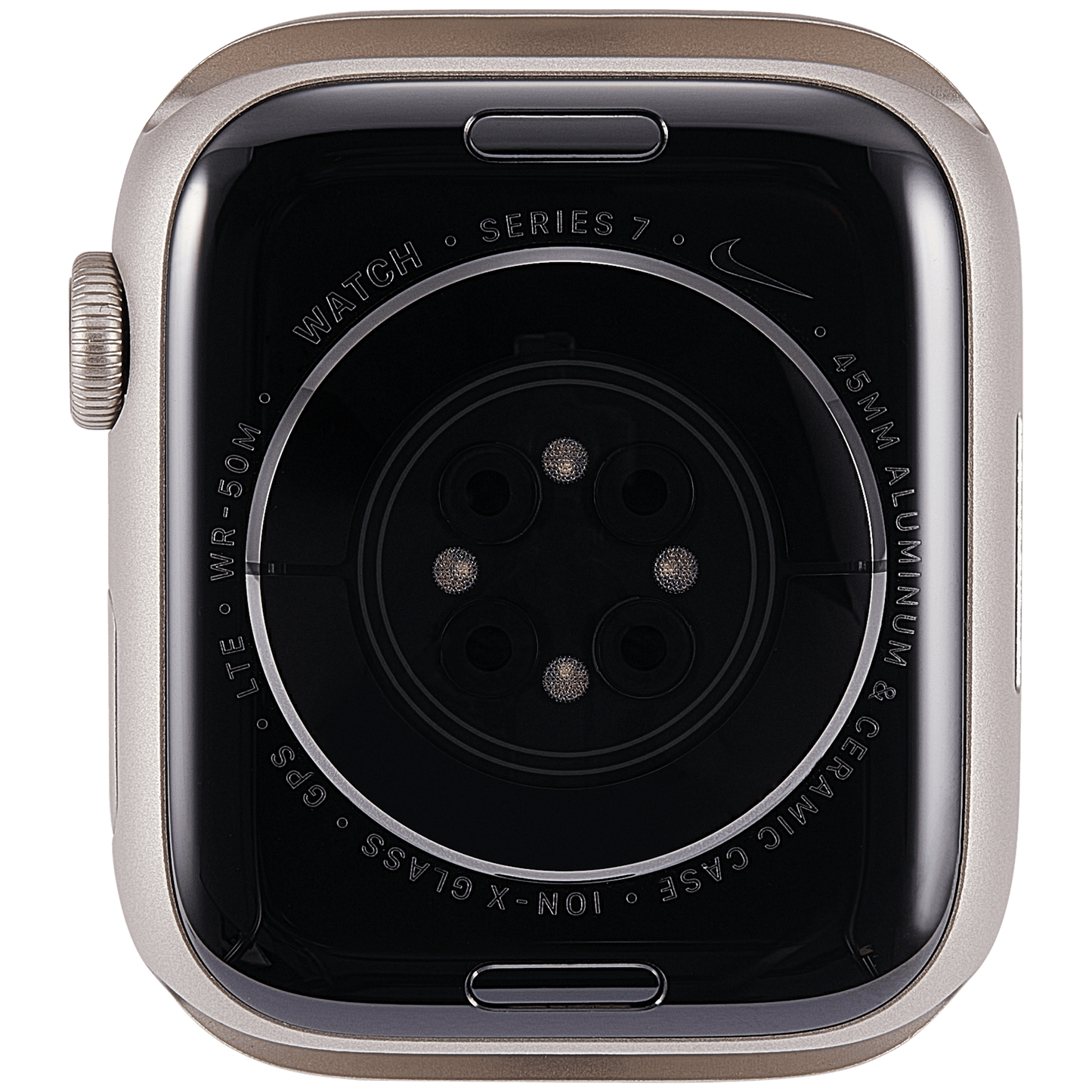 Housing Assembly Compatible For Watch Series 7 (45MM) (Used OEM Pull: Grade A) (Cellular Version) (Aluminum / Starlight)