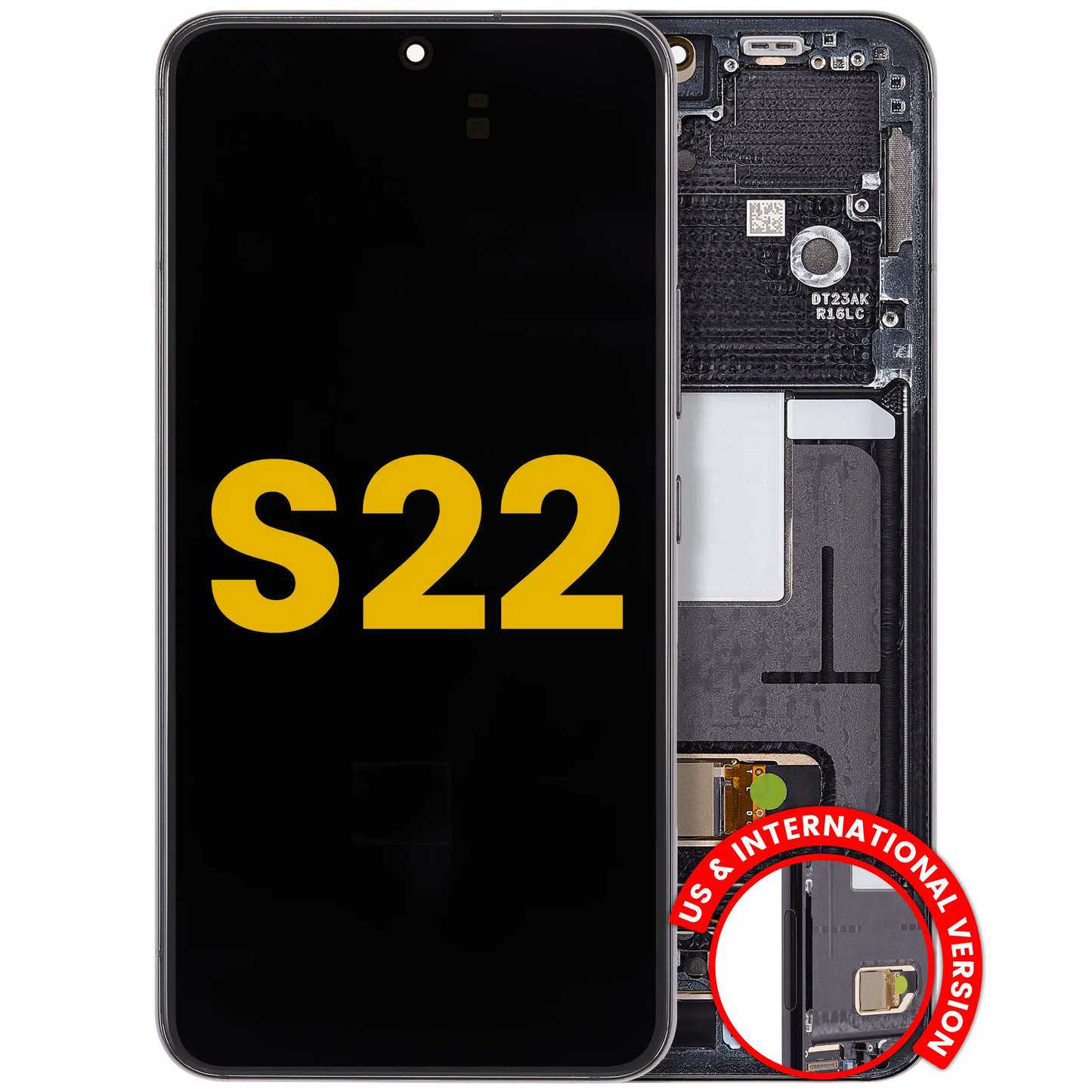 OLED Assembly With Frame For Samsung Galaxy S22 5G (US & International Version) (Refurbished) (Phantom Black)