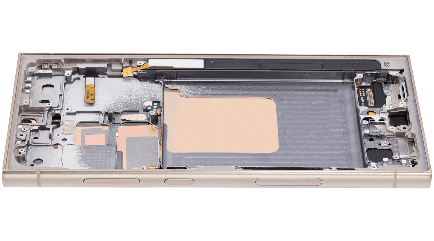 OLED Assembly With Frame For Samsung Galaxy S24 Ultra (Service Pack) (Titanium Yellow)