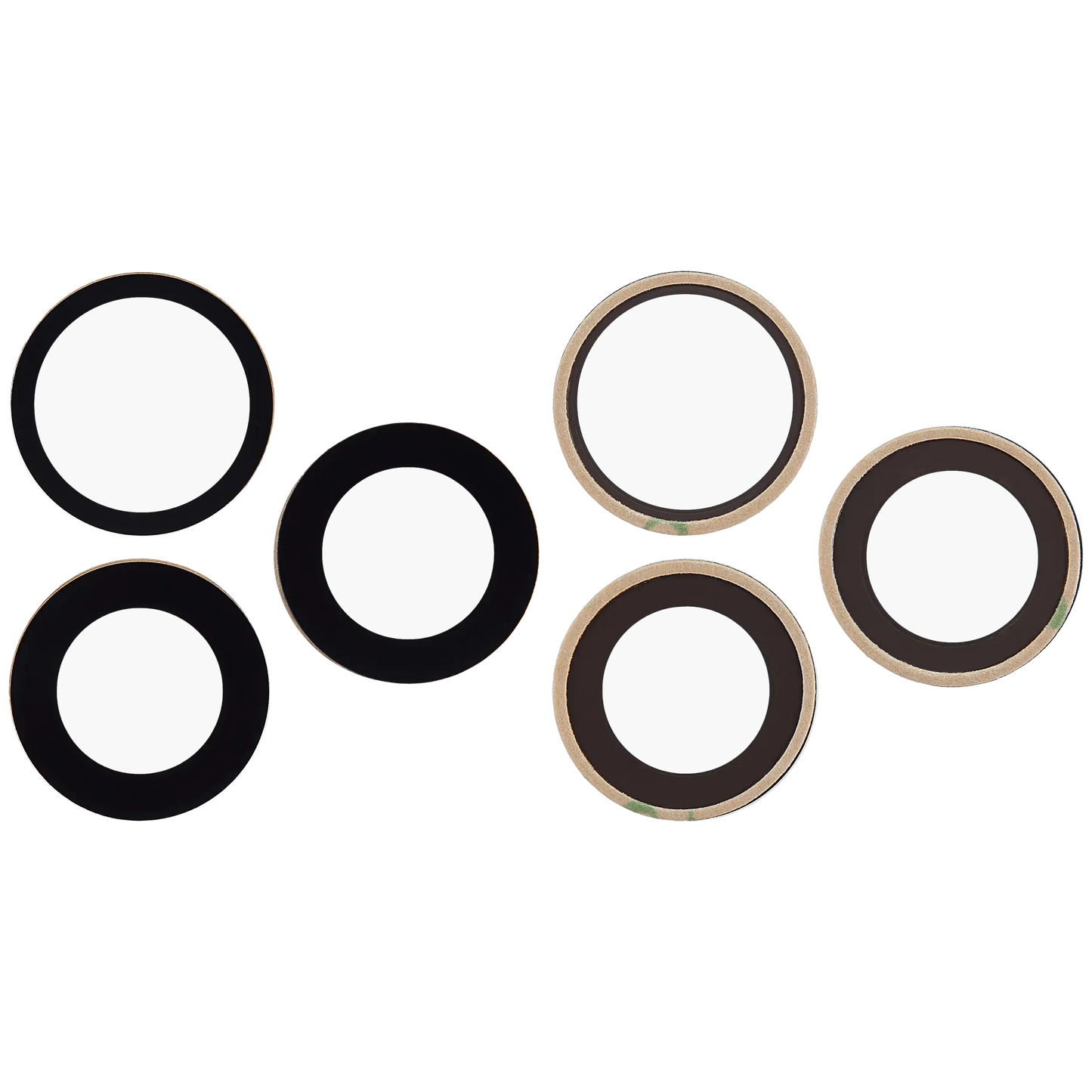 Back Camera Lens (Glass Only) With Adhesive For iphone 17 Pro / 17 Pro Max (3 piece set) (Real Sapphire) (Premium)