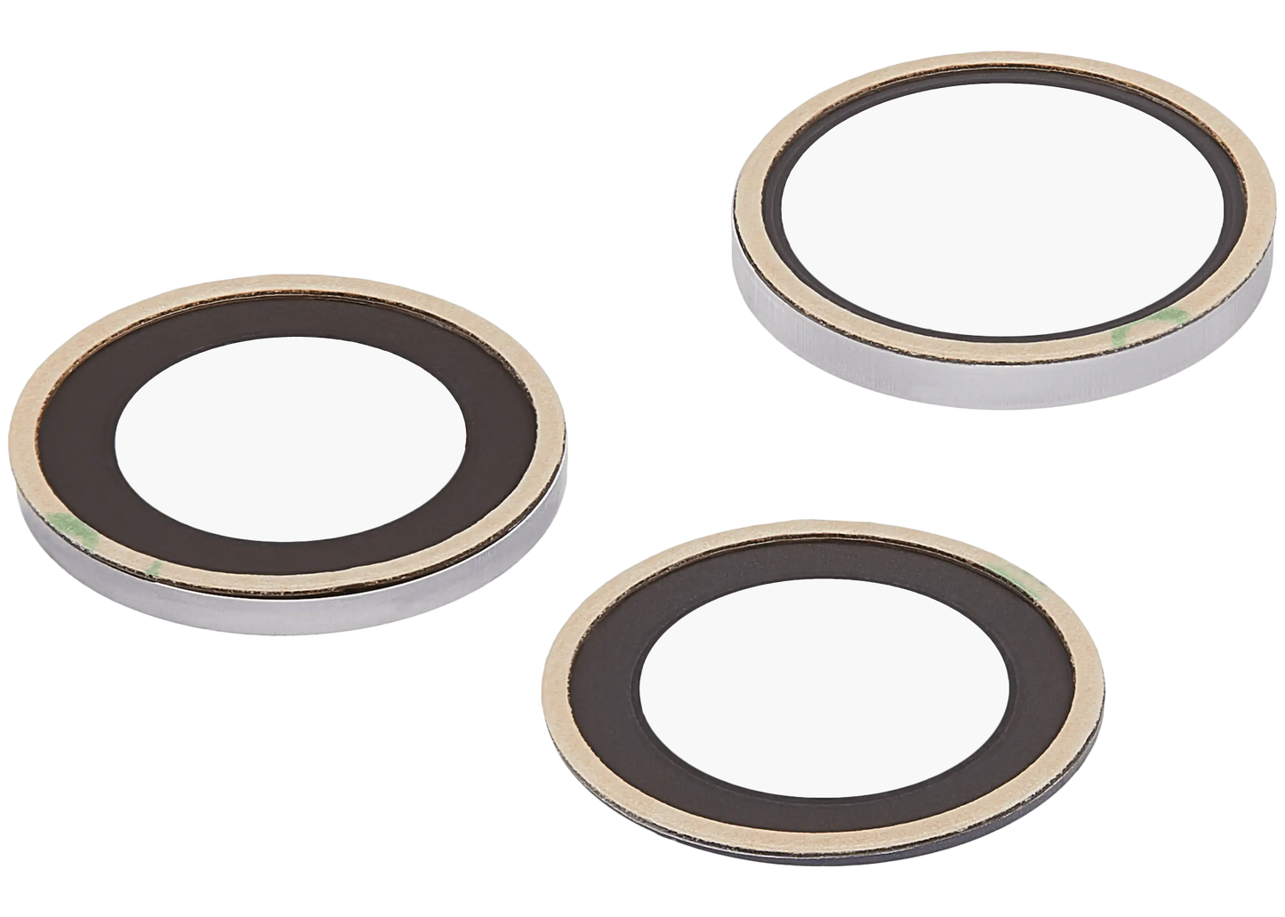 Back Camera Lens (Glass Only) With Adhesive For iphone 17 Pro / 17 Pro Max (3 piece set) (Real Sapphire) (Premium)