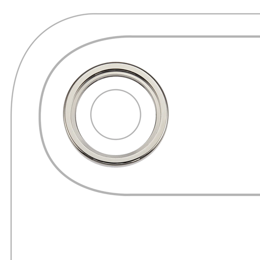 Back Camera Lens With Bracket & Bezel For iPhone Air (3 Piece Set) (Premium) (Light Gold)
