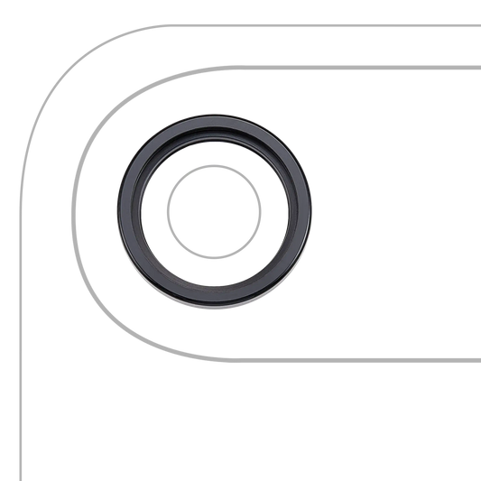 Back Camera Lens With Bracket & Bezel For iPhone Air (3 Piece Set) (Premium) (Space Black)