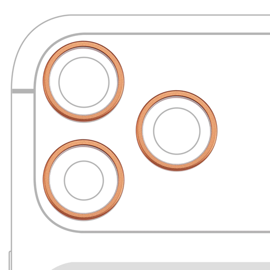 Back Camera Bezel Ring Only For iPhone 17 Pro / 17 Pro Max (Cosmic Orange) (3 Piece Set) — product photo 1
