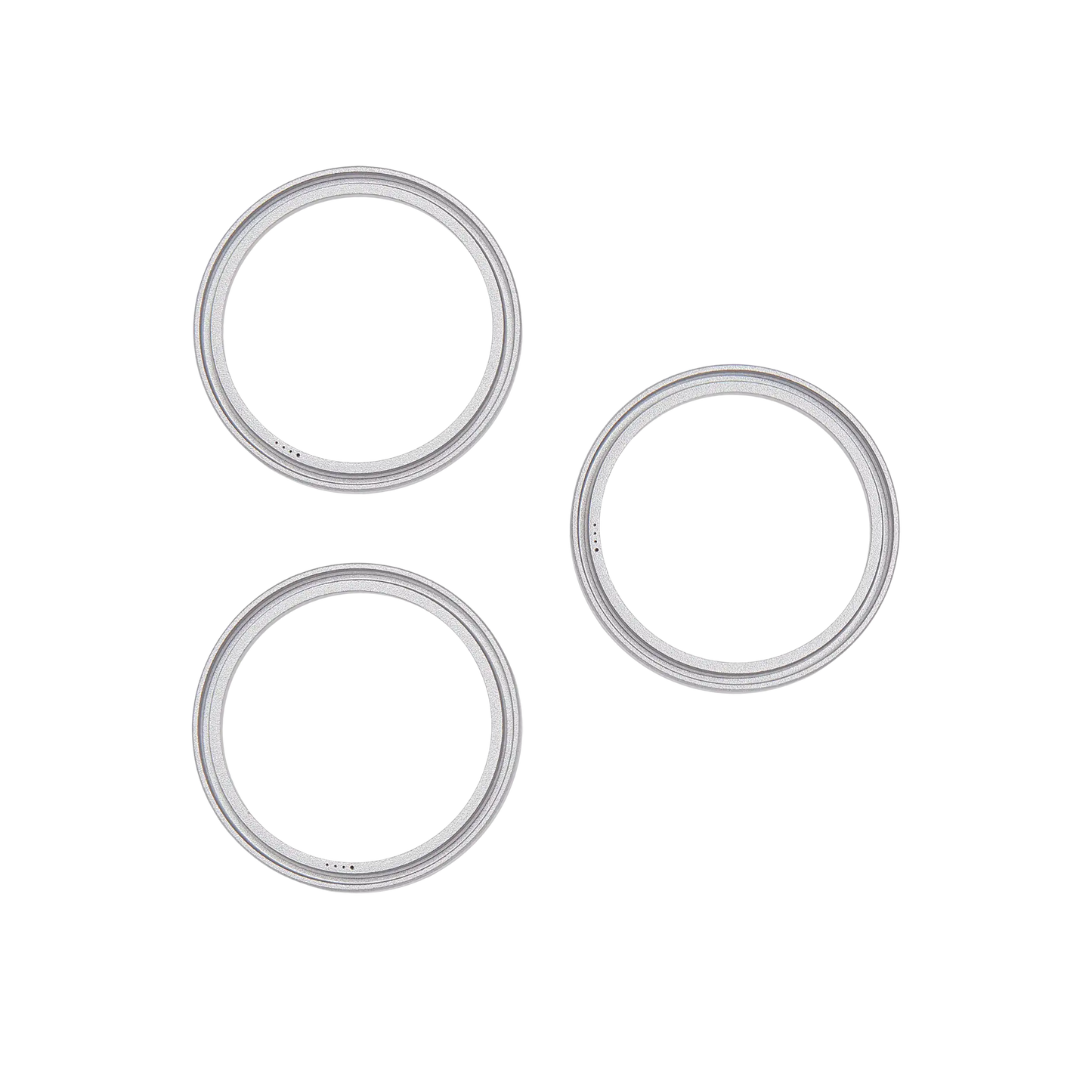 Back Camera Bezel Ring Only For iPhone 17 Pro / 17 Pro Max (Silver) (3 Piece Set)