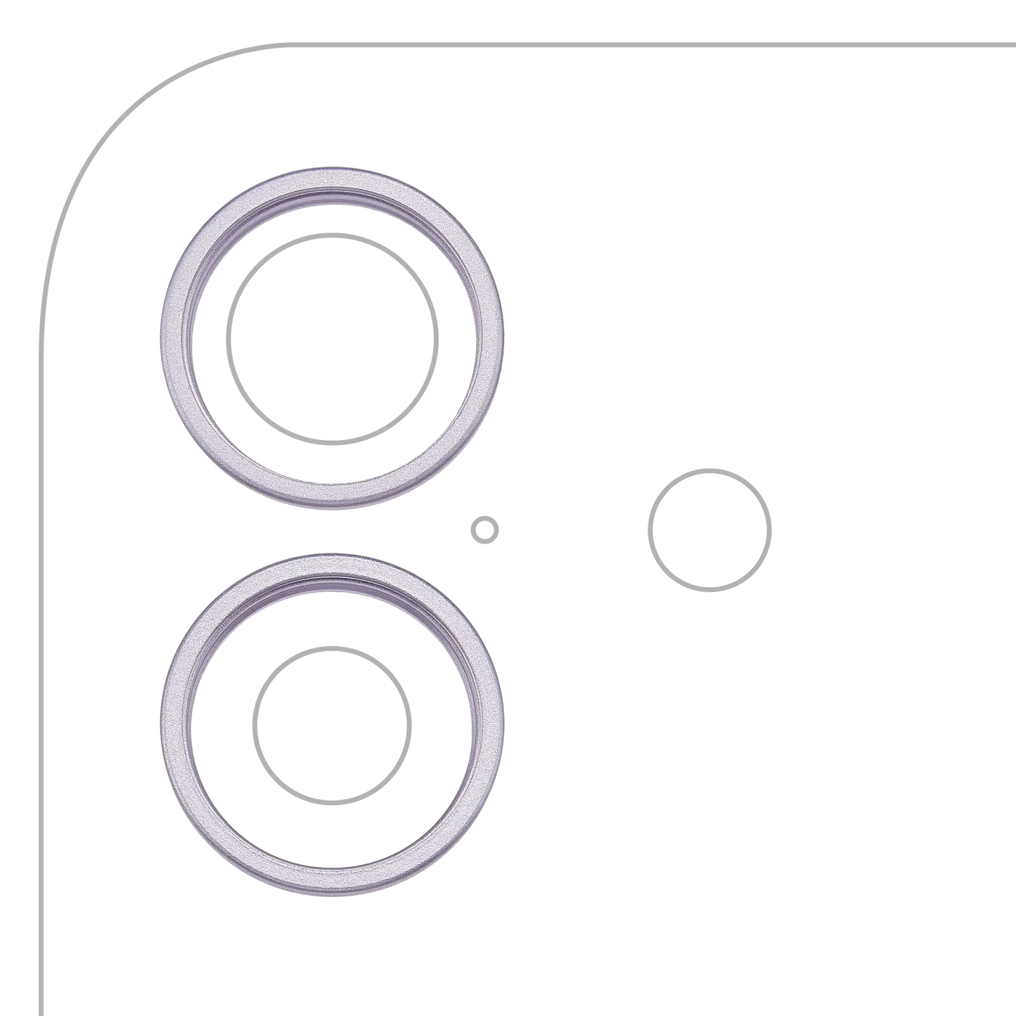Back Camera Bezel Ring Only For iPhone 17 (Lavender) (2 Piece Set)