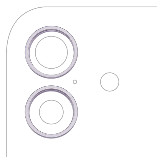 Back Camera Bezel Ring Only For iPhone 17 (Lavender) (2 Piece Set)