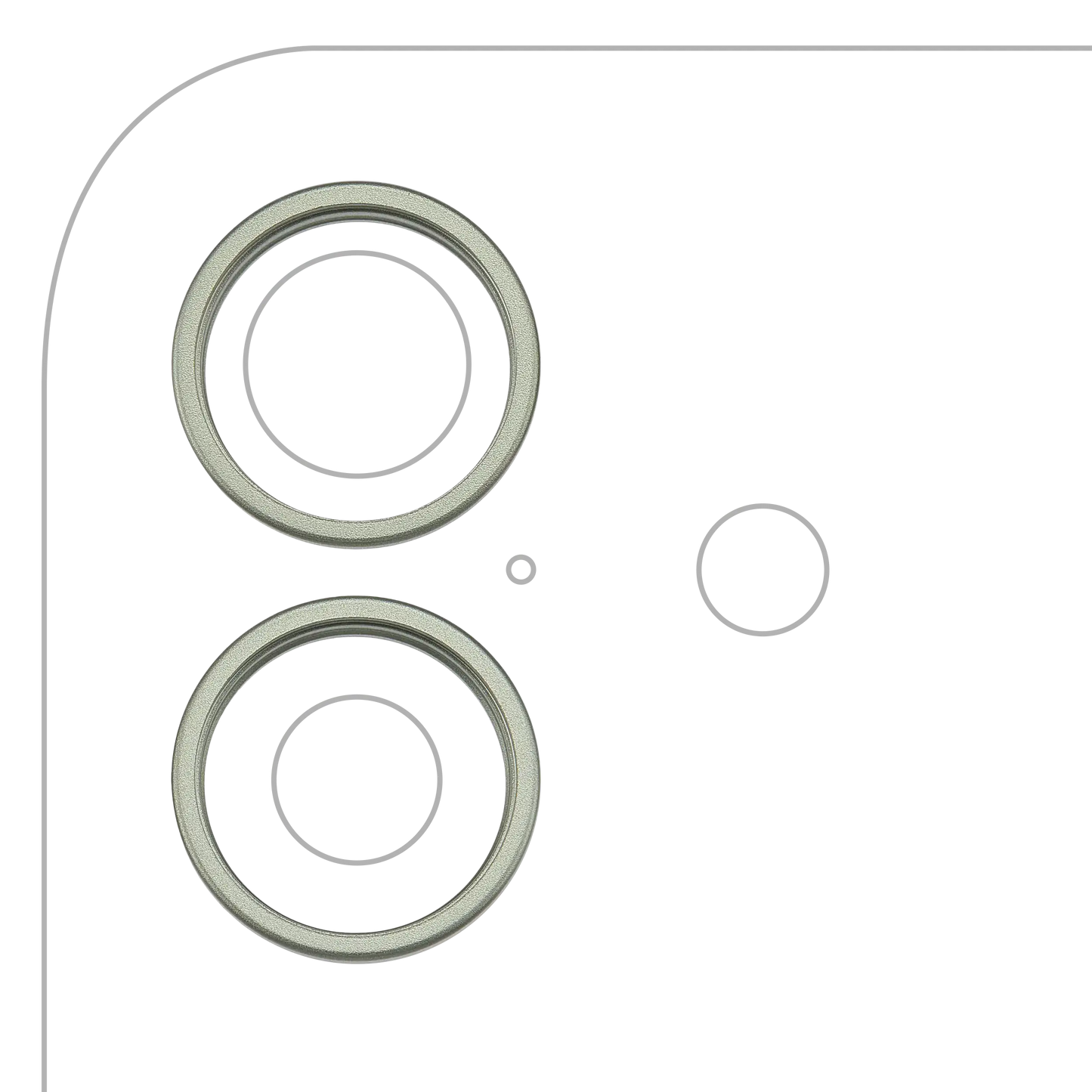 Back Camera Bezel Ring Only For iPhone 17 (Sage) (2 Piece Set)