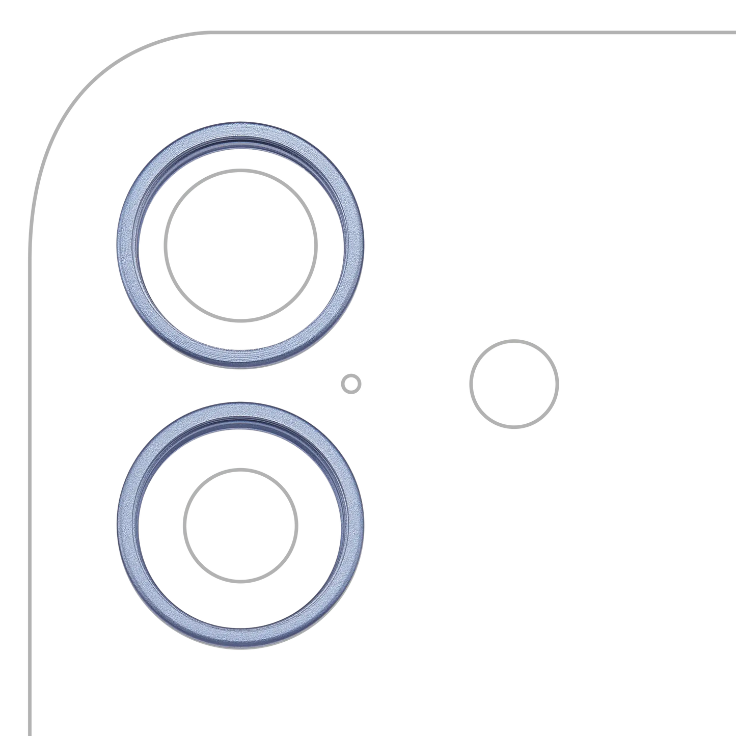 Back Camera Bezel Ring Only For iPhone 17 (Mist Blue) (2 Piece Set)