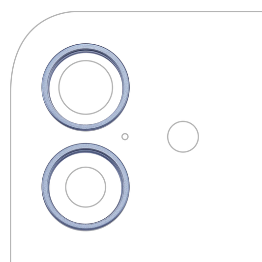 Back Camera Bezel Ring Only For iPhone 17 (Mist Blue) (2 Piece Set)
