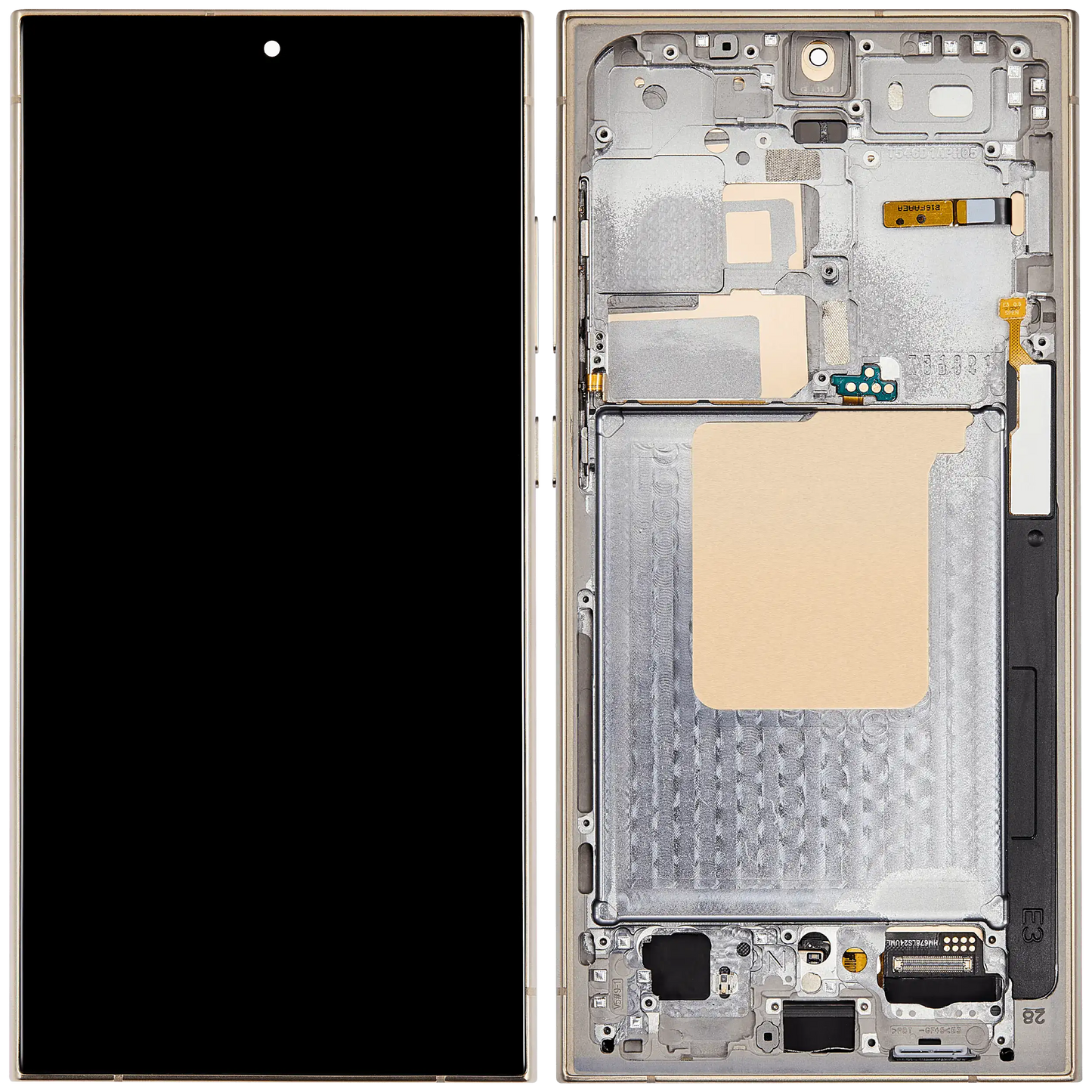 OLED Assembly With Frame For Samsung Galaxy S24 Ultra (Refurbished) (Titanium Yellow)