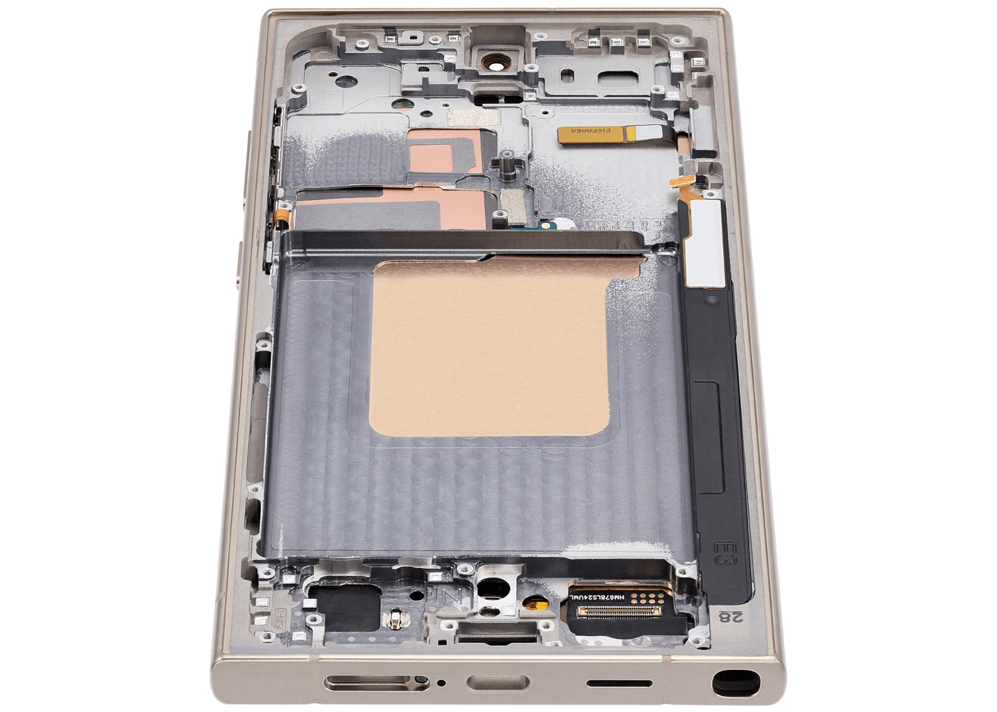 OLED Assembly With Frame For Samsung Galaxy S24 Ultra (Refurbished) (Titanium Yellow)