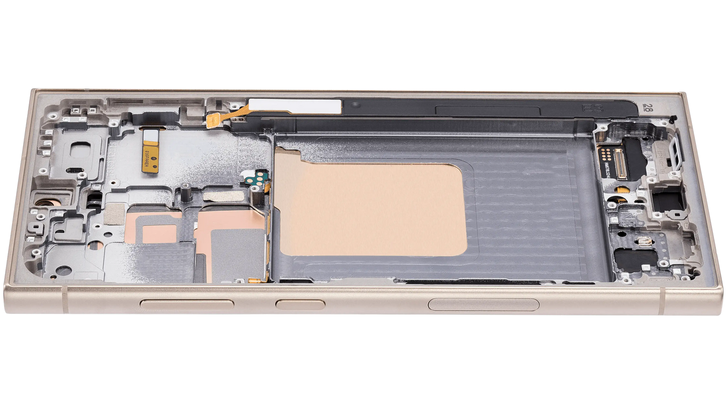 OLED Assembly With Frame For Samsung Galaxy S24 Ultra (Refurbished) (Titanium Yellow)