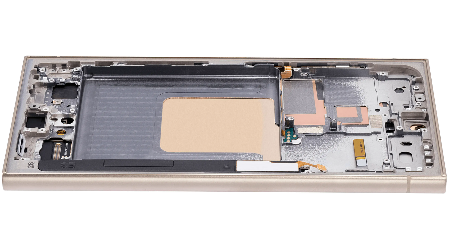 OLED Assembly With Frame For Samsung Galaxy S24 Ultra (Refurbished) (Titanium Yellow)