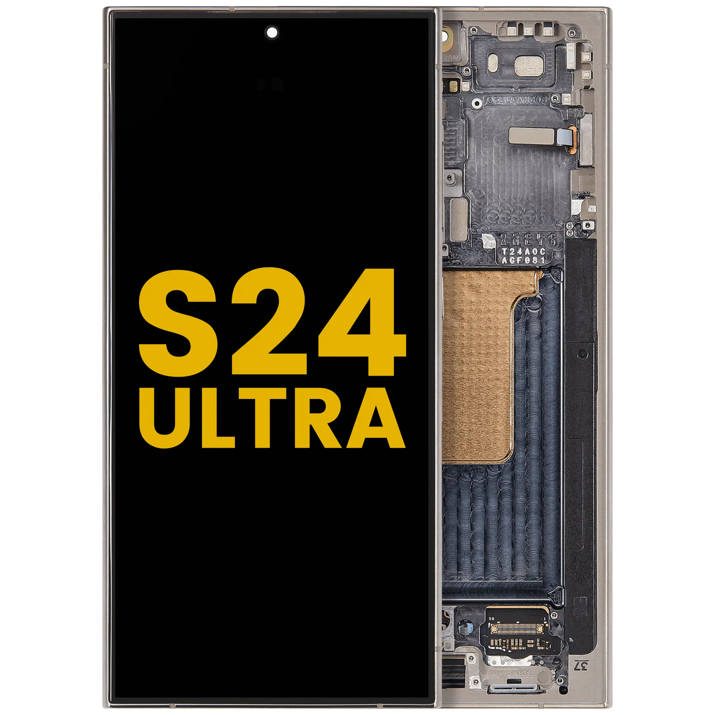 OLED Assembly With Frame For Samsung Galaxy S24 Ultra (Refurbished) (Titanium Gray)