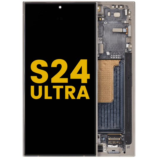 OLED Assembly With Frame For Samsung Galaxy S24 Ultra (Refurbished) (Titanium Gray)