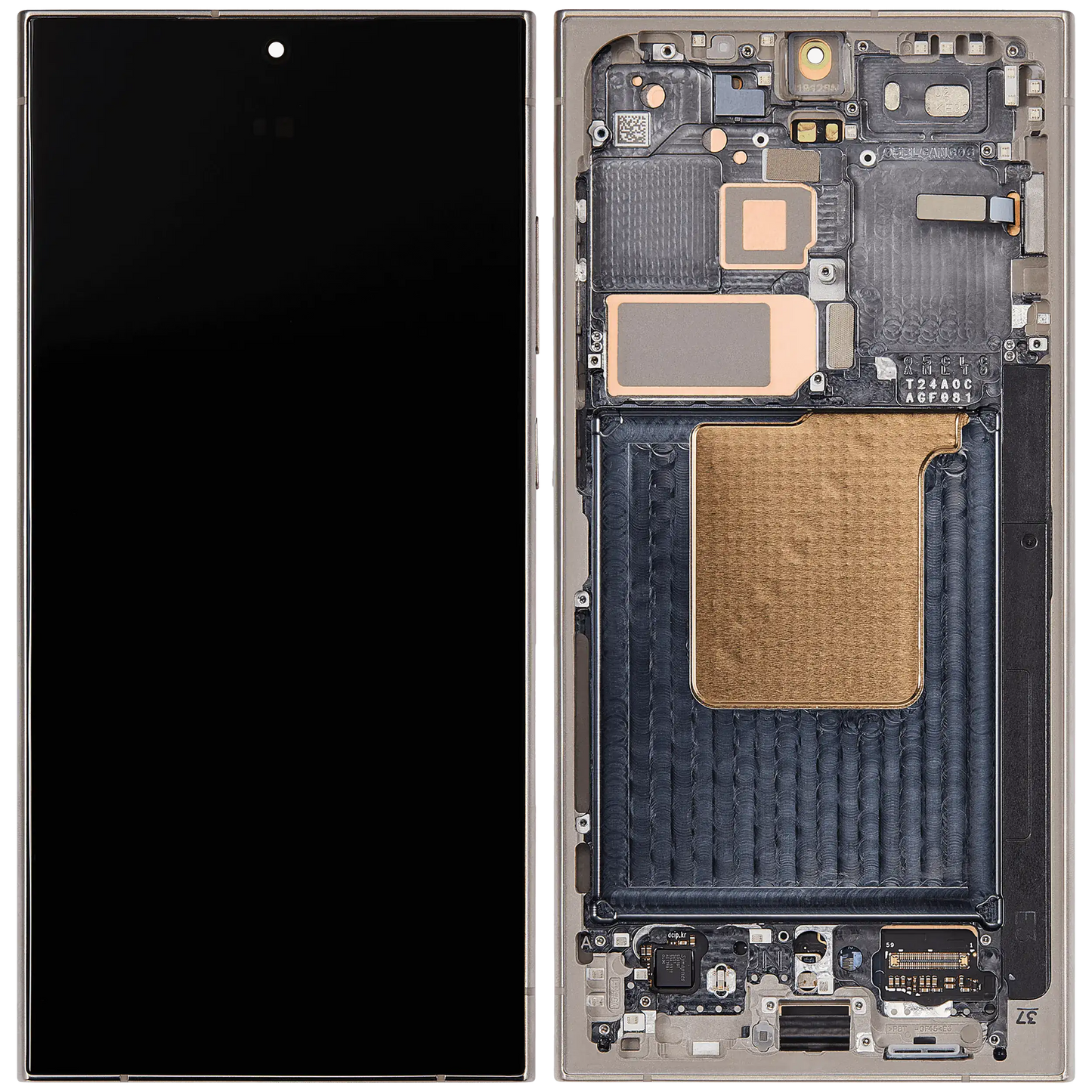 OLED Assembly With Frame For Samsung Galaxy S24 Ultra (Refurbished) (Titanium Gray)