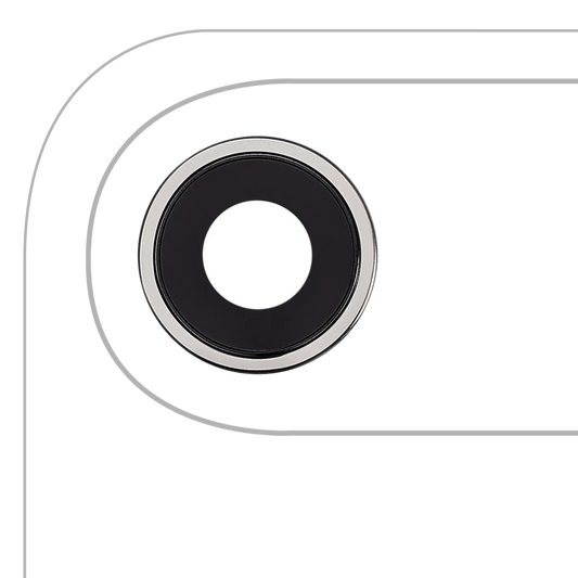 Back Camera Lens With Bracket & Bezel For iPhone Air (Cloud White) (Premium)