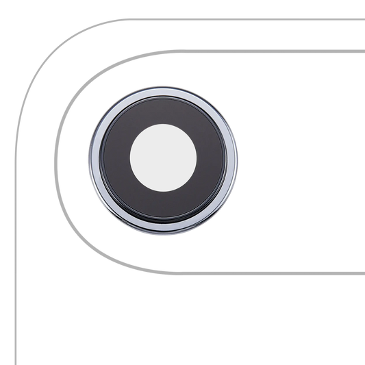 Back Camera Lens With Bracket & Bezel For iPhone Air (3 Piece Set) (Premium) (Sky Blue)