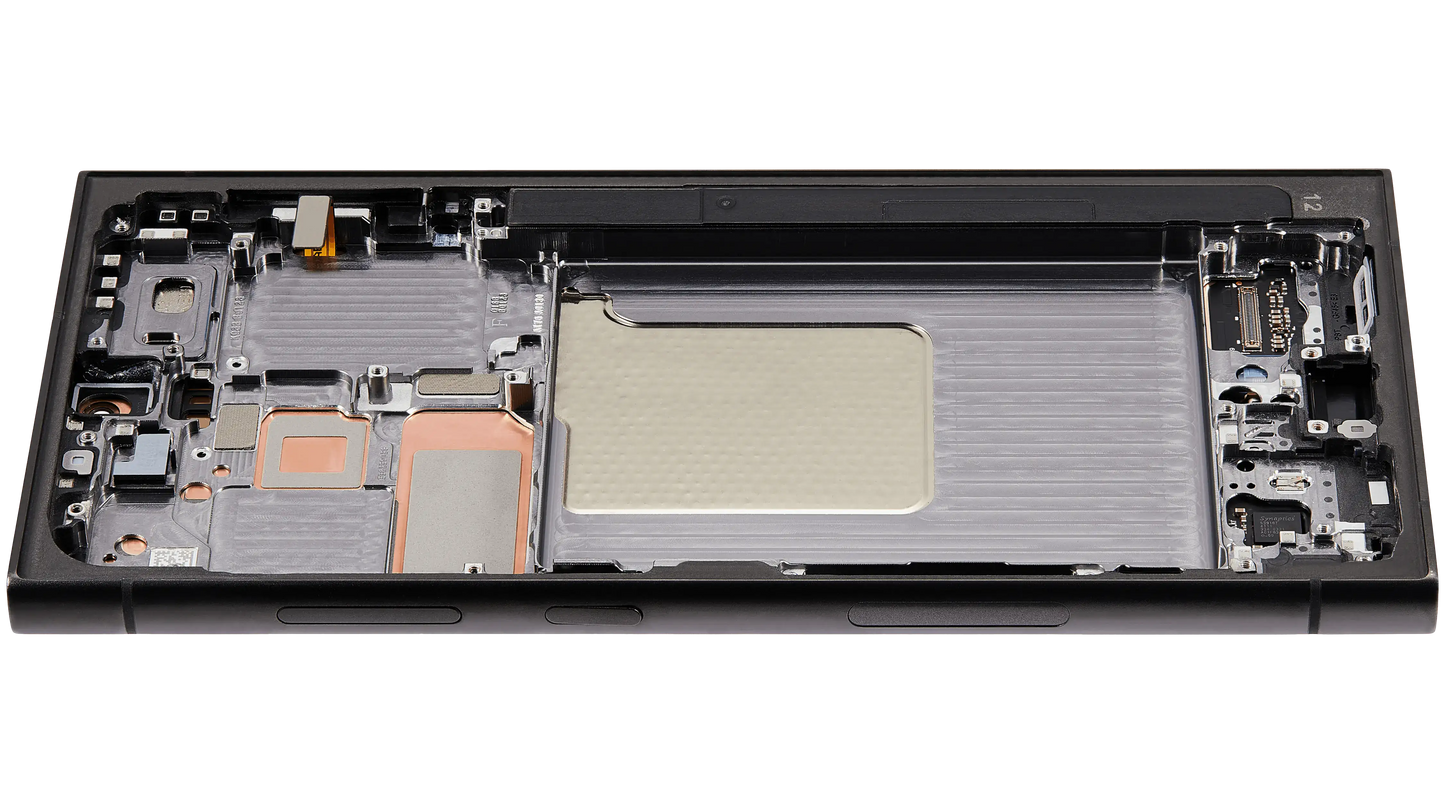 OLED Assembly With Frame For Samsung Galaxy S24 Ultra (US & International Version) (Aftermarket Plus) (120Hz) (Titanium Black)