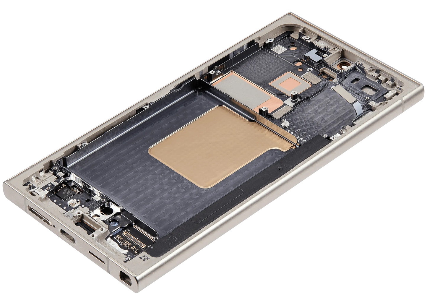 OLED Assembly With Frame For Samsung Galaxy S24 Ultra (US & International Version) (Aftermarket Plus) (120Hz) (Titanium Gray)