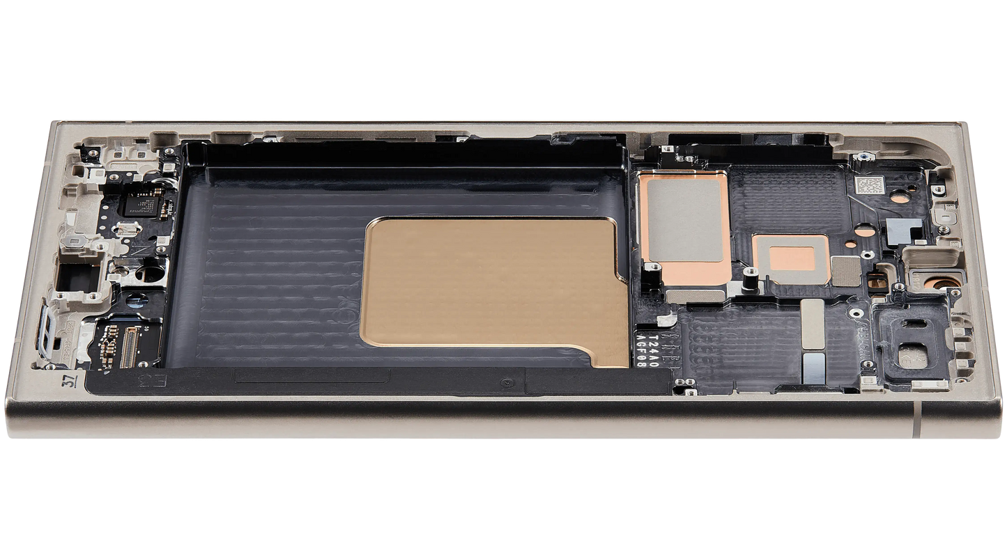OLED Assembly With Frame For Samsung Galaxy S24 Ultra (US & International Version) (Aftermarket Plus) (120Hz) (Titanium Gray)